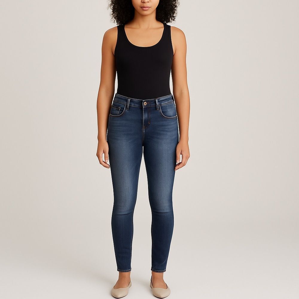 Wit & Wisdom High Rise Dark Blue Jeans